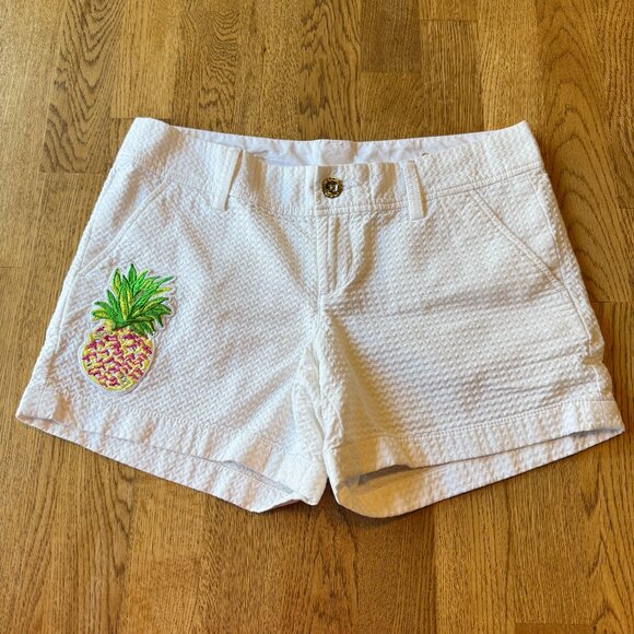 Lilly Pulitzer Callahan Shorts Pineapple Patch Embellishment Size 6 - Picture 2 of 14